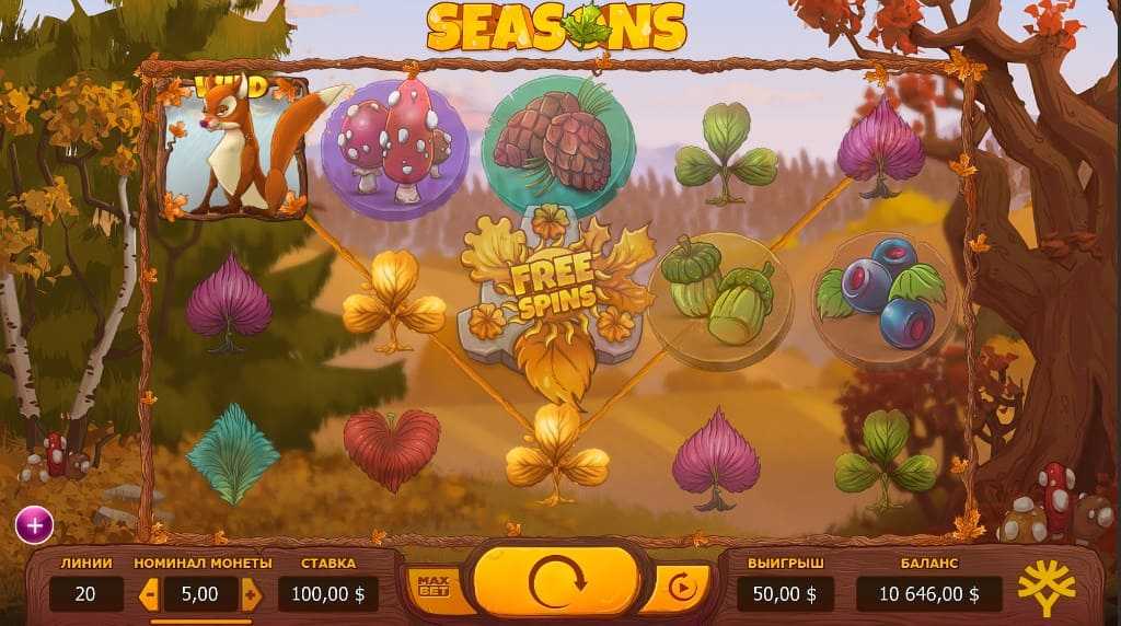 Игровой автомат Seasons в казино Play Fortuna